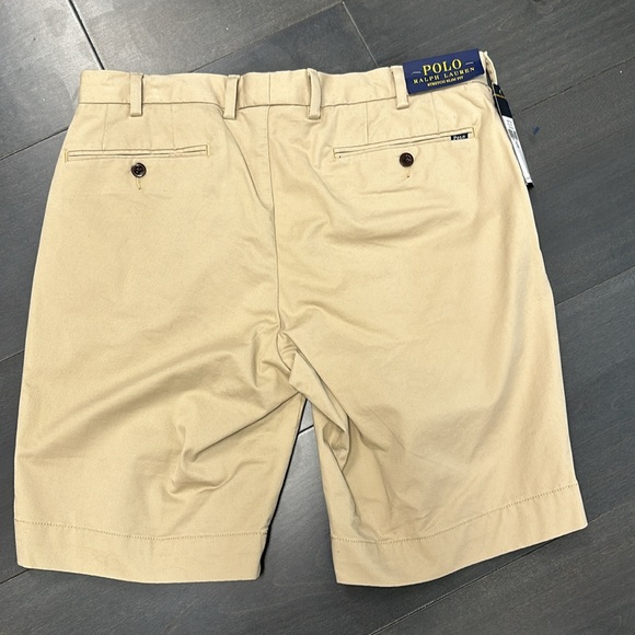 Polo Khaki Stretch Slim Fit Shorts - Picture 2 of 3